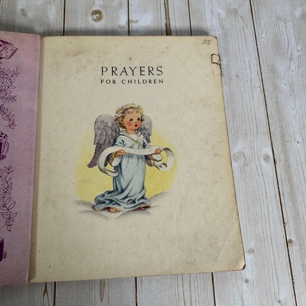 Prayers for Children Rachel Taft Dixon 1942 Little Golden Book Vintage Picture
